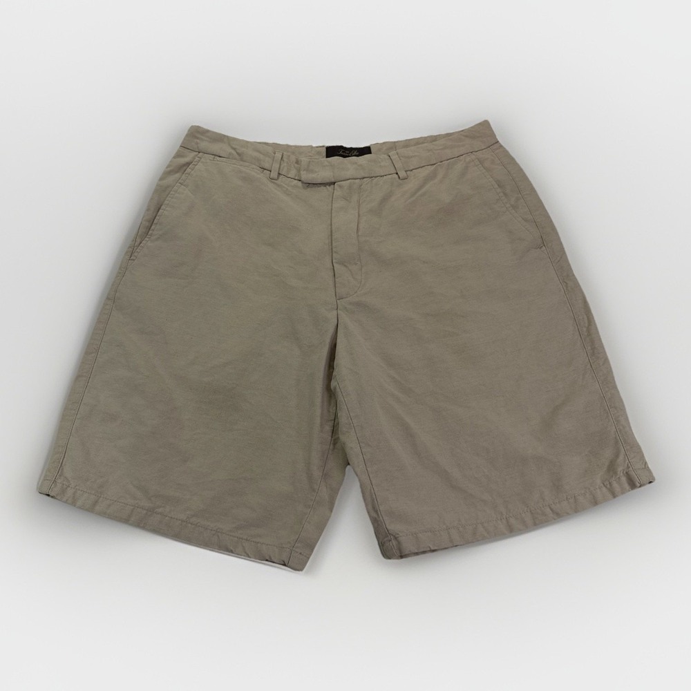 Tasso Elba Island Linen Blend Light Tan Chino Resort Casual Shorts 36 Beach Boho